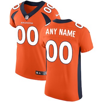 Men's Denver Broncos Orange Vapor Untouchable Custom Elite NFL Stitched Jersey